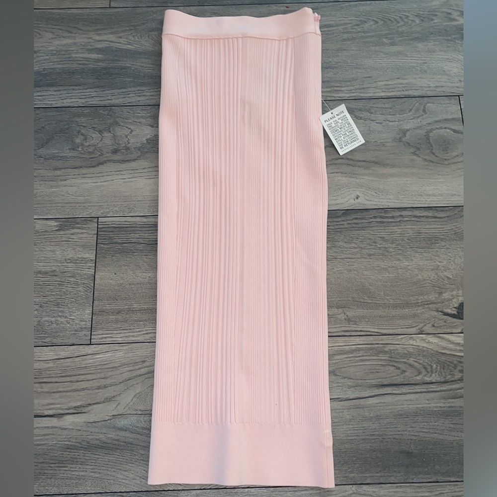 Hervé Léger Bandage Variegated Rib Skirt size XXS Midi Stretch Knit NWT - Picture 3 of 9